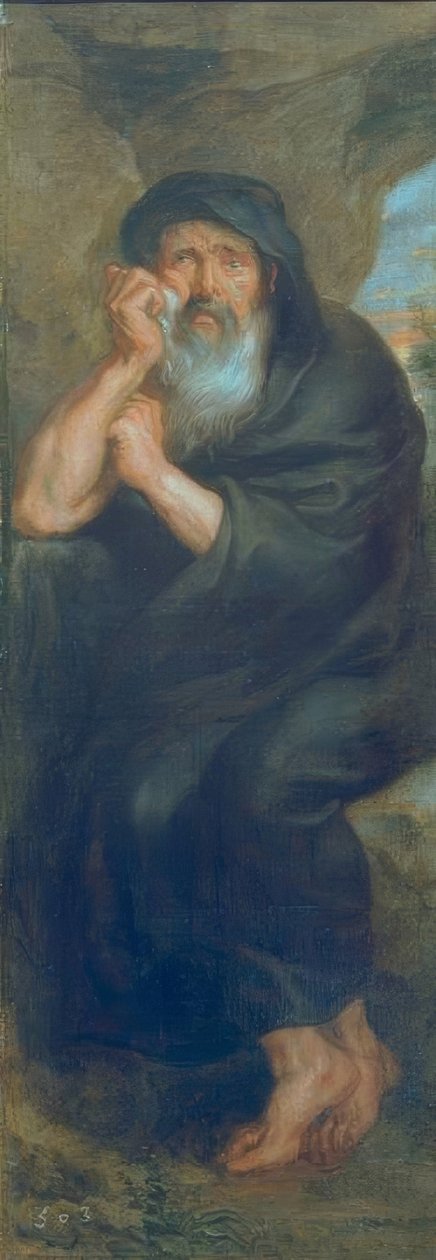 Hérakleitos, plačící filozof od Peter Paul Rubens