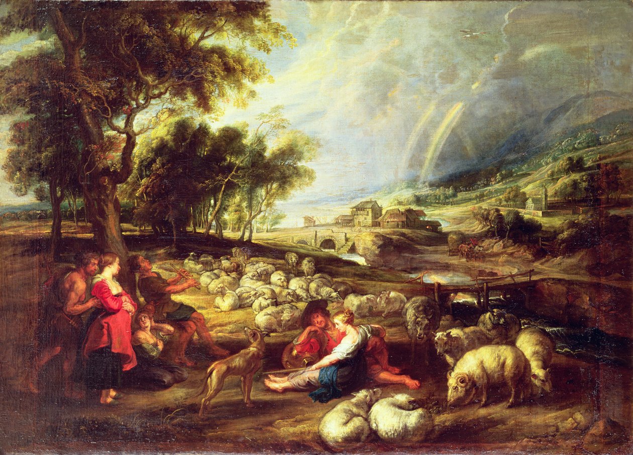 Krajina s duhou od Peter Paul Rubens