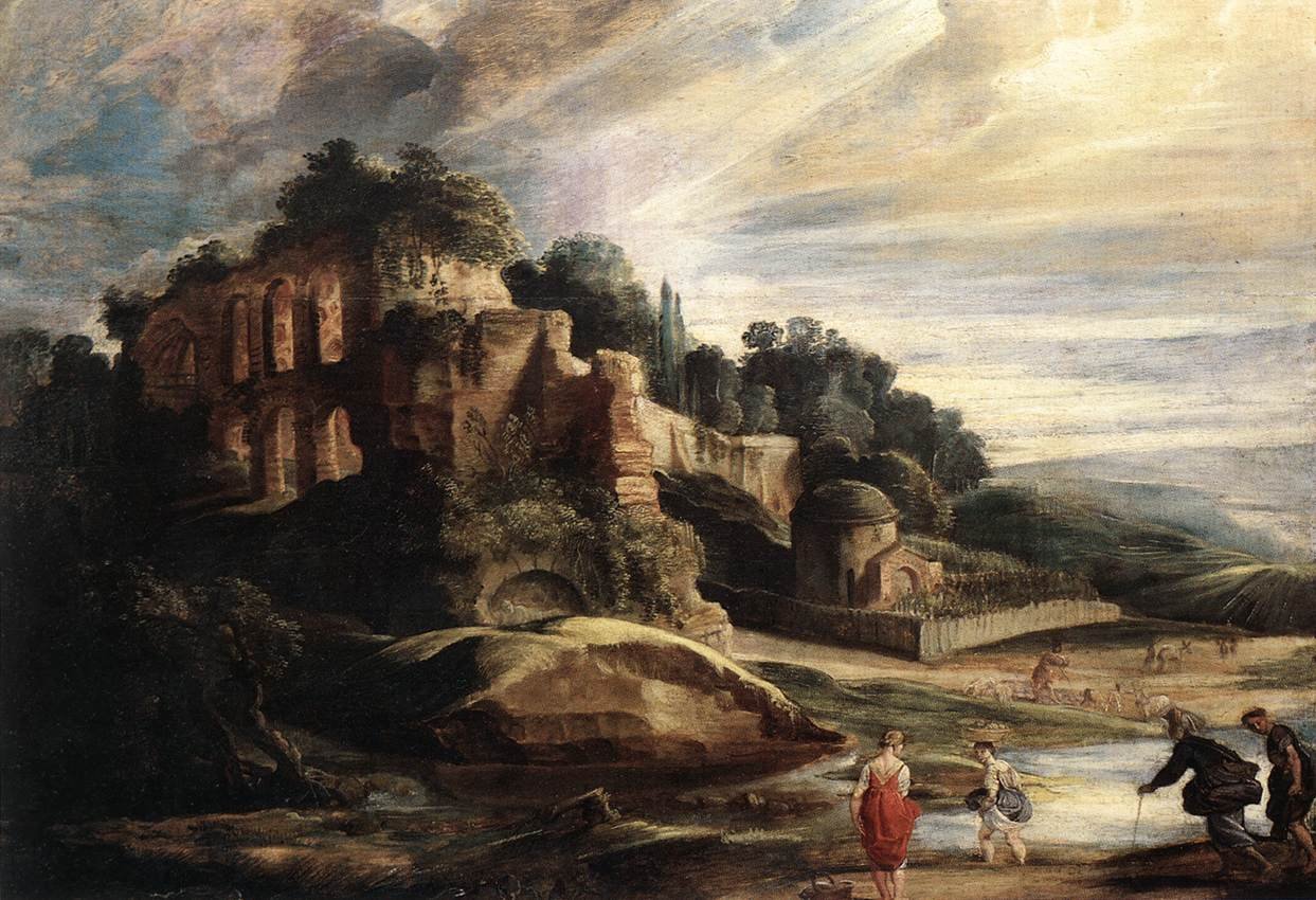 Krajina se zříceninou hory Palatin v Římě od Peter Paul Rubens
