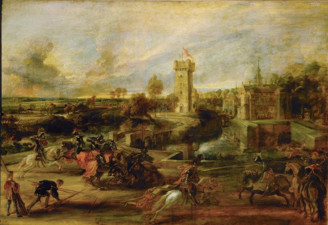 Krajina s turnajem před hradem Steen od Peter Paul Rubens
