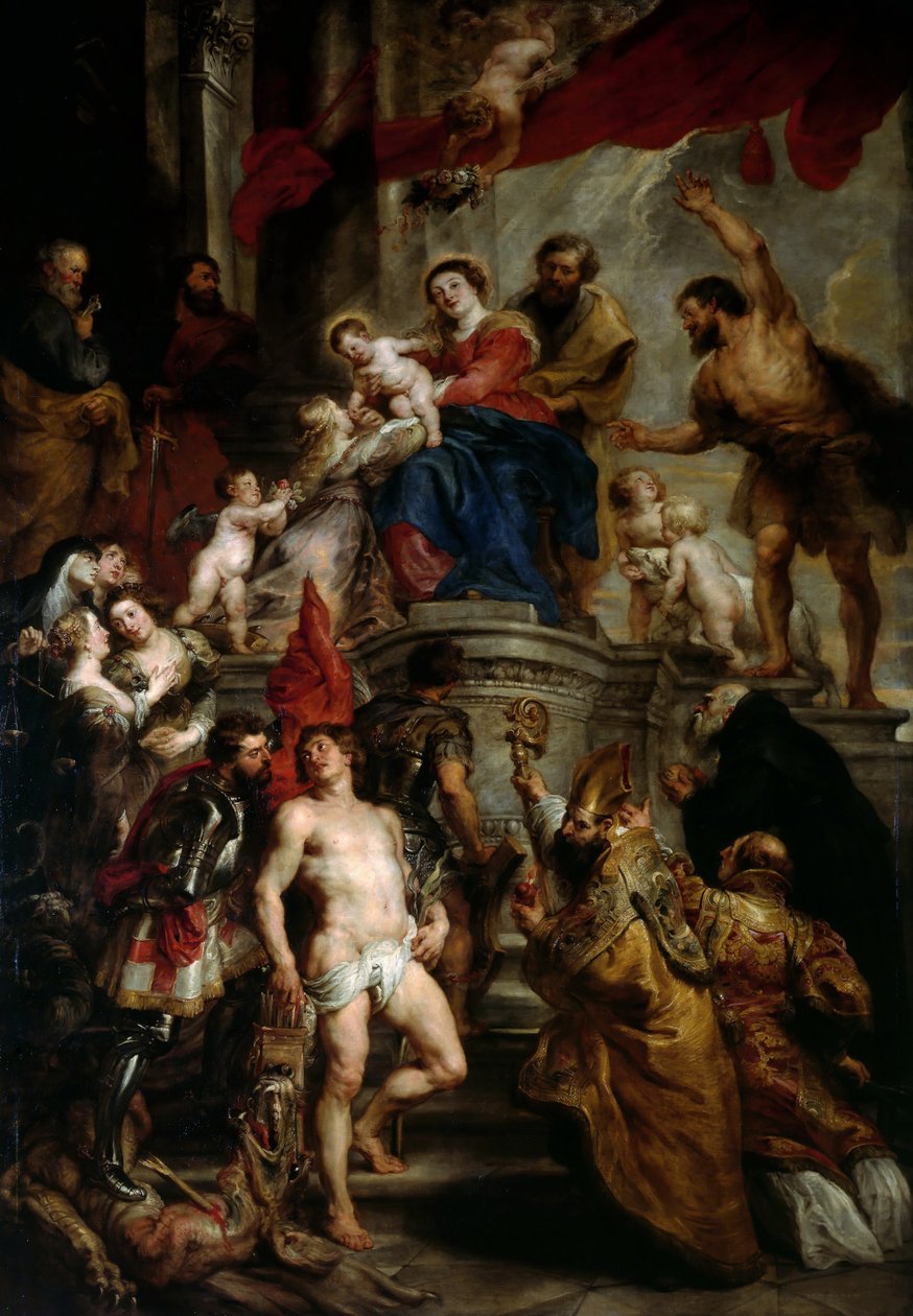 Madonna trůní s dítětem a svatými od Peter Paul Rubens
