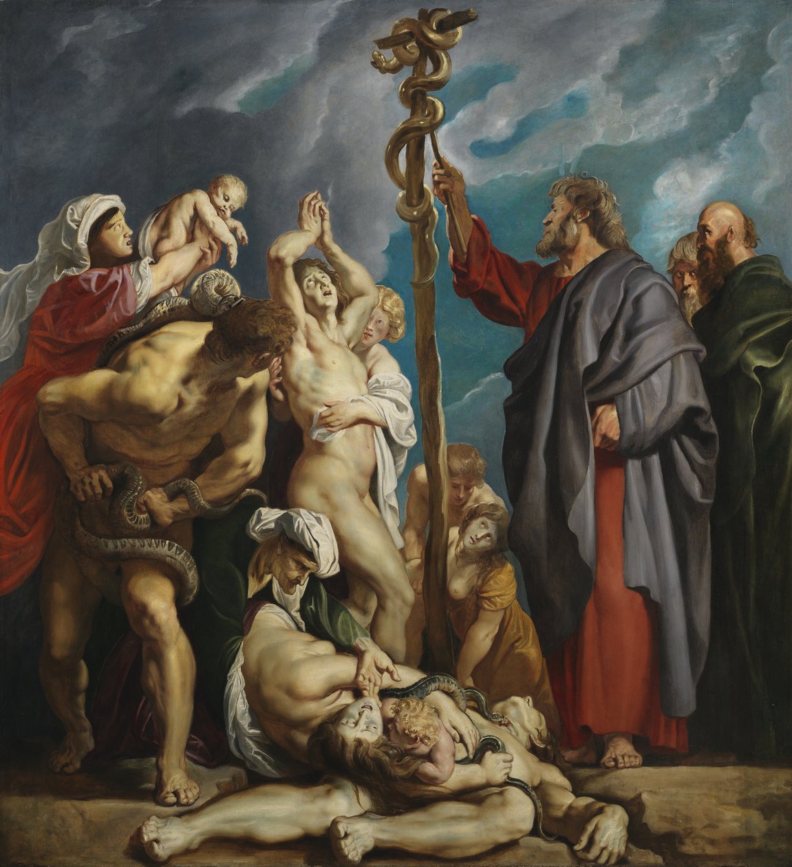 Mojžíš a drzý had, kolem 1609-10 (panel) od Peter Paul Rubens