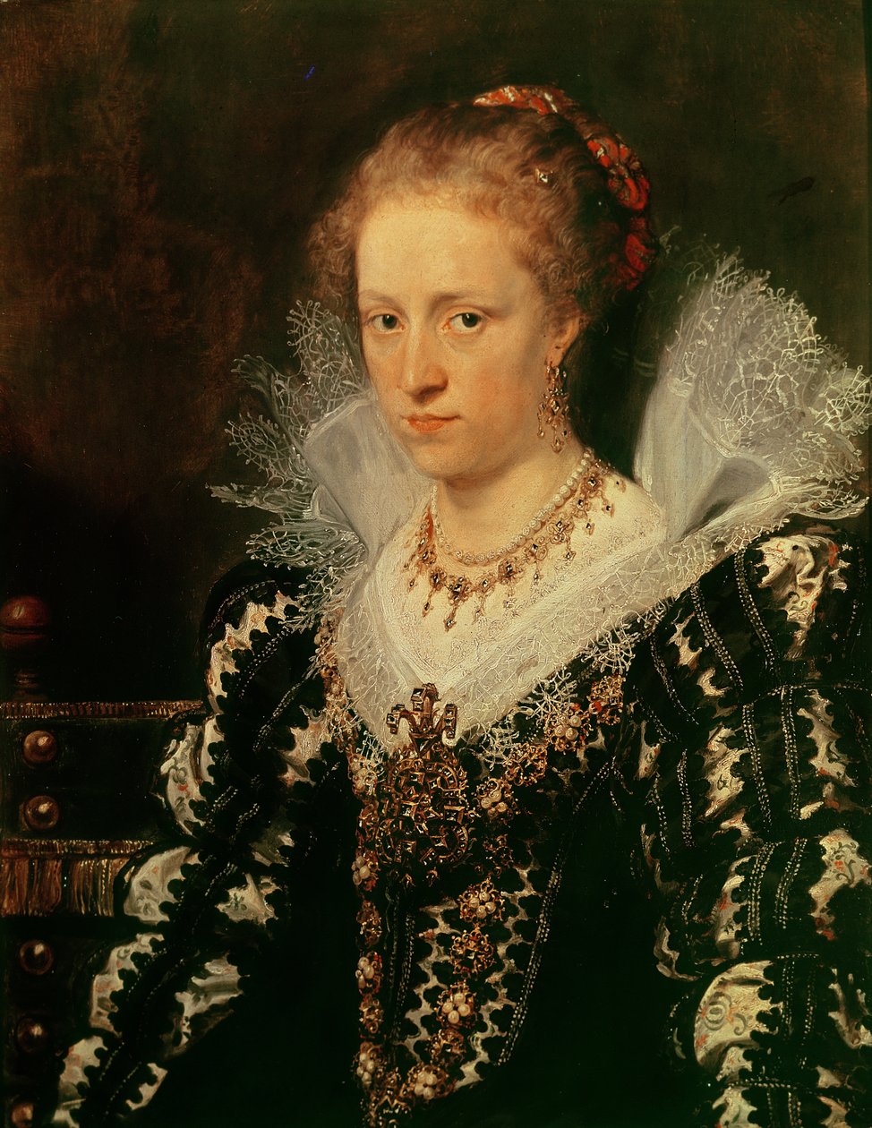 Portrét Jacqueline van Caestre, manželky Jean-Charles de Cordes (olej na dřevě) od Peter Paul Rubens