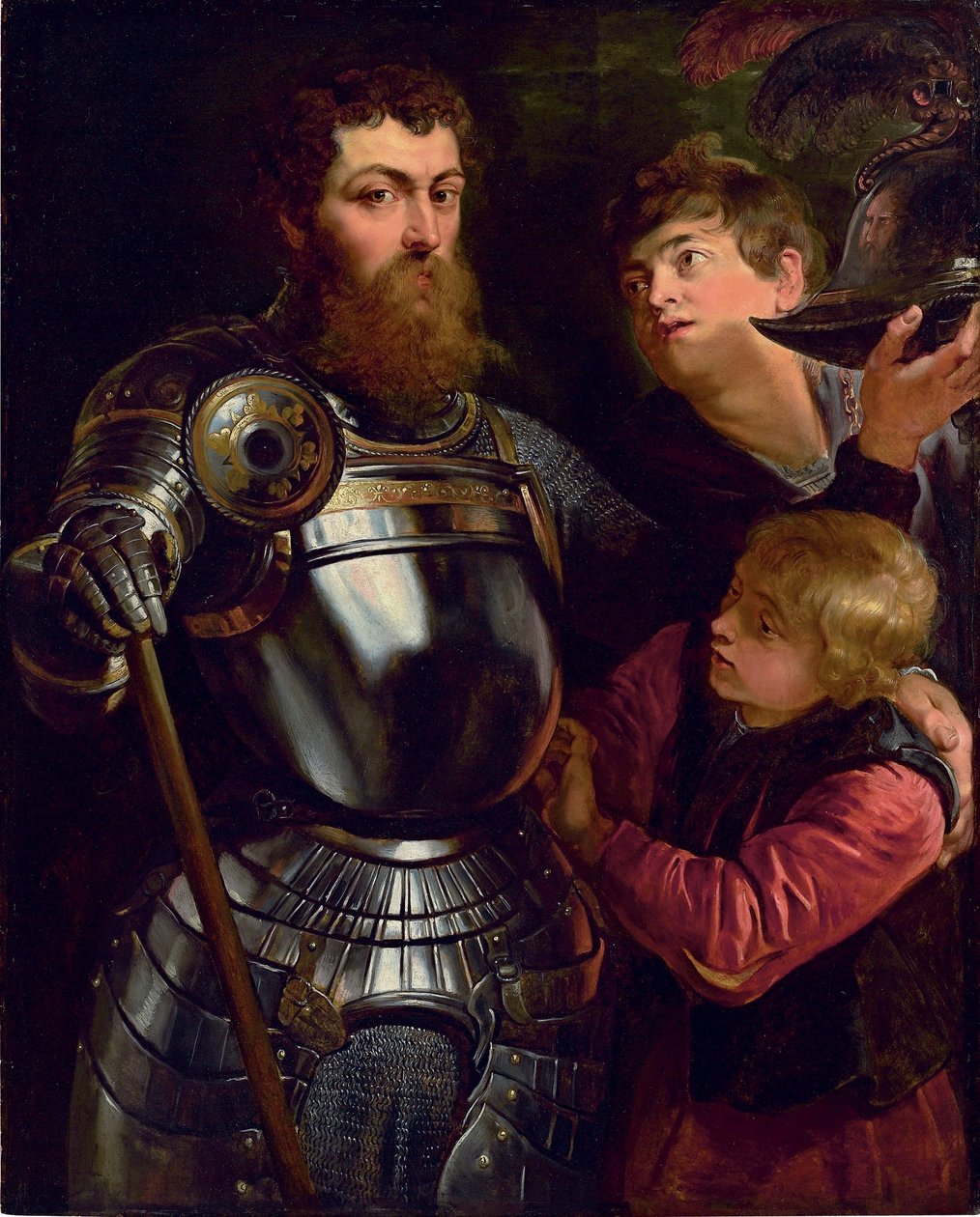 Portrét velitele ve tříčtvrteční velikosti v bitevním oděvu od Peter Paul Rubens