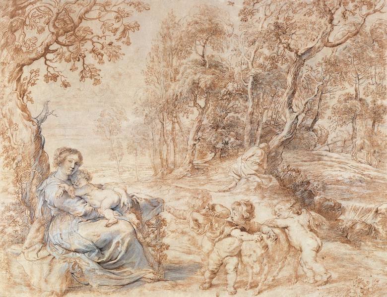 Odpočinek při letu do Egypta od Peter Paul Rubens