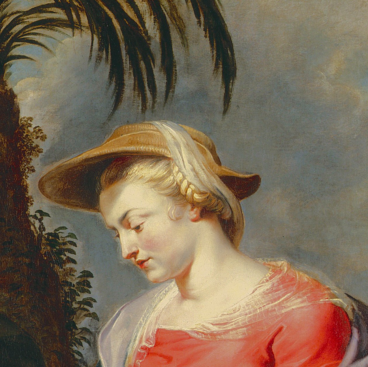 Návrat svaté rodiny z Egypta, detail Panny Marie od Peter Paul Rubens