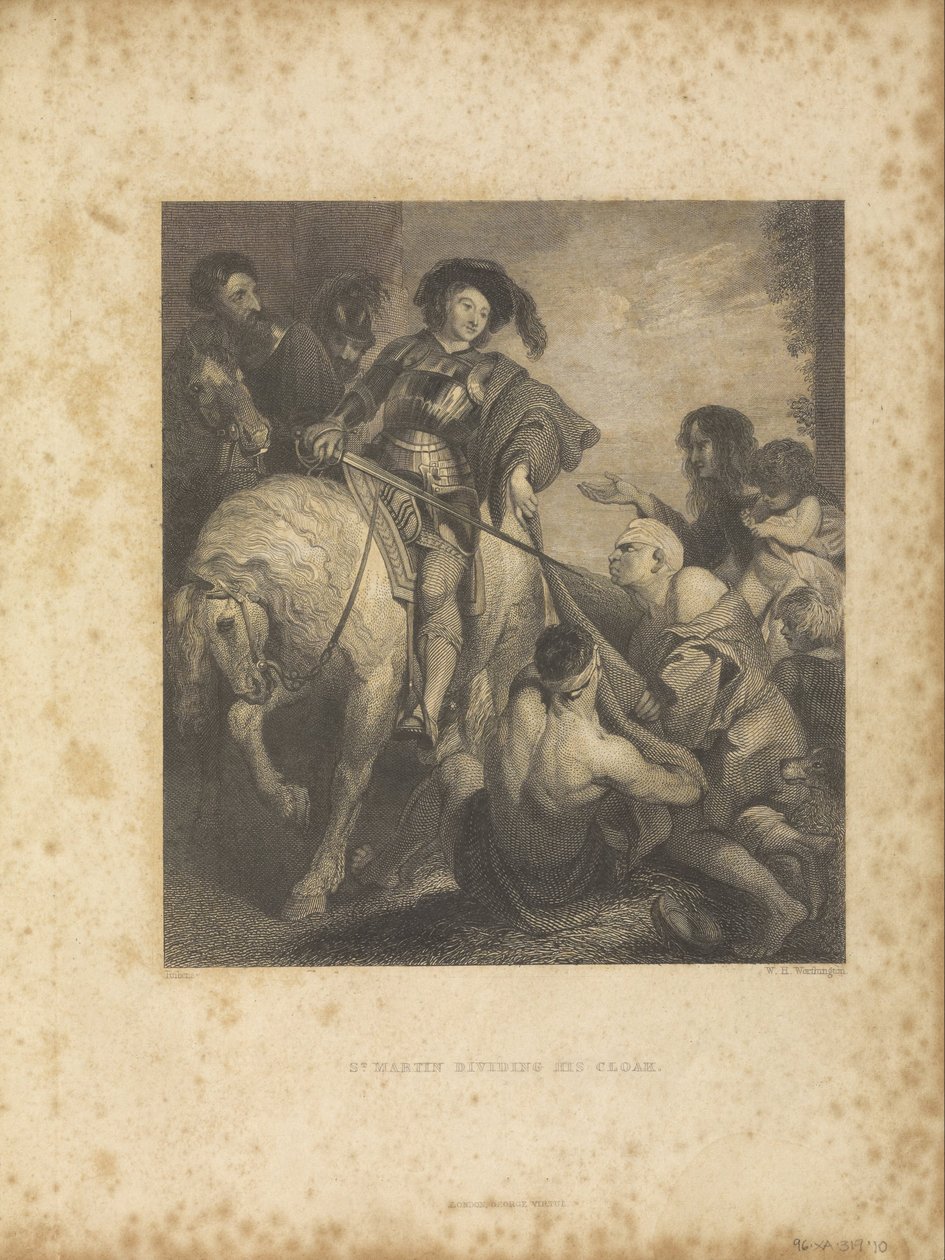 Svatý Martin potápí svůj plášť od Peter Paul Rubens
