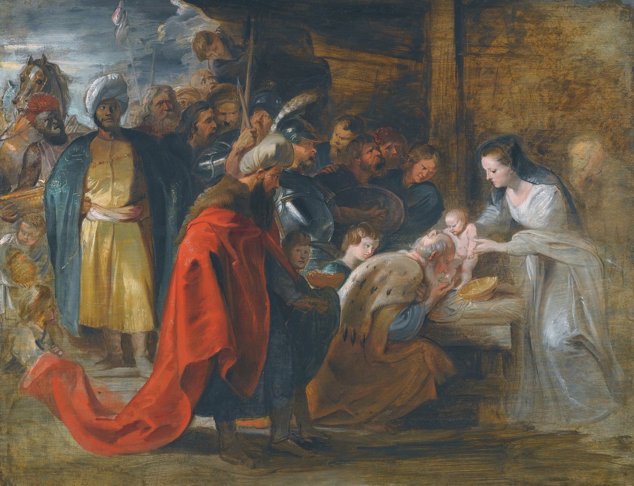 Studium pro Klanění tří králů od Peter Paul Rubens