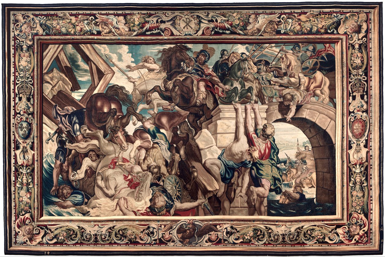Tapiserie zobrazující triumf Konstantina nad Maxentiem v bitvě na Milvianském mostě od Peter Paul Rubens
