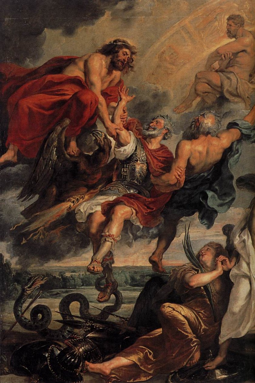 Apoteóza Jindřicha IV. A Vyhlášení regentství Marie de Médicis 14. května 1610 (detail) od Peter Paul Rubens