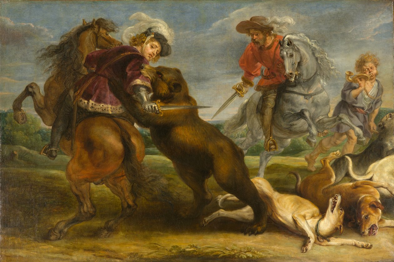 Lov na medvěda, 1639-1640 od Peter Paul Rubens