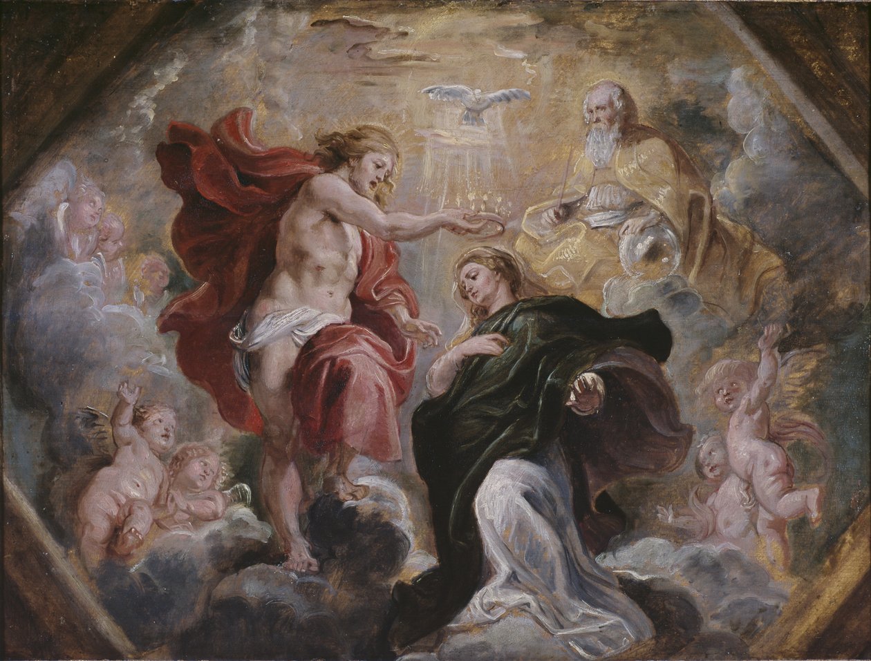 Korunovace Panny Marie, kolem roku 1613 od Peter Paul Rubens