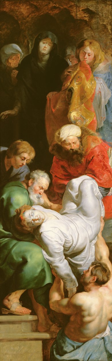 Pohřbívání svatého Štěpána z triptychu sv. Štěpána od Peter Paul Rubens