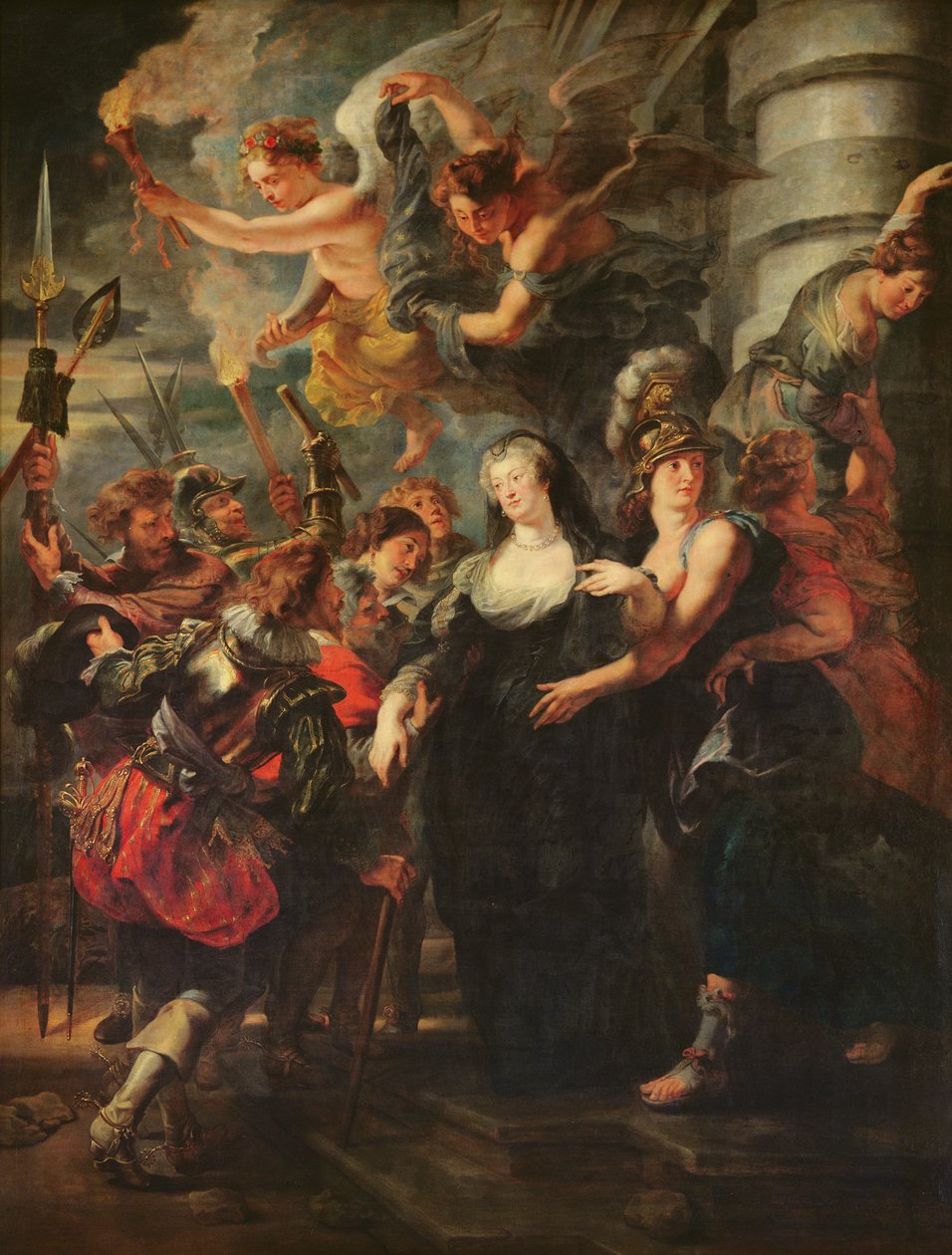 Medicejský cyklus: Útěk Marie Medicejské (1573-1642) z Blois, 21.-22. února 1619, 1621-25 od Peter Paul Rubens