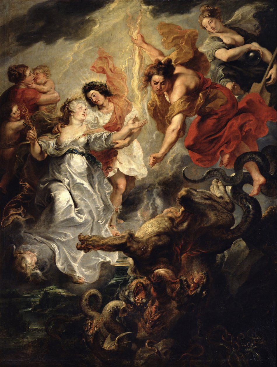 Smíření Marie de Medici a jejího syna, 15. prosince 1621, 1621-25 od Peter Paul Rubens