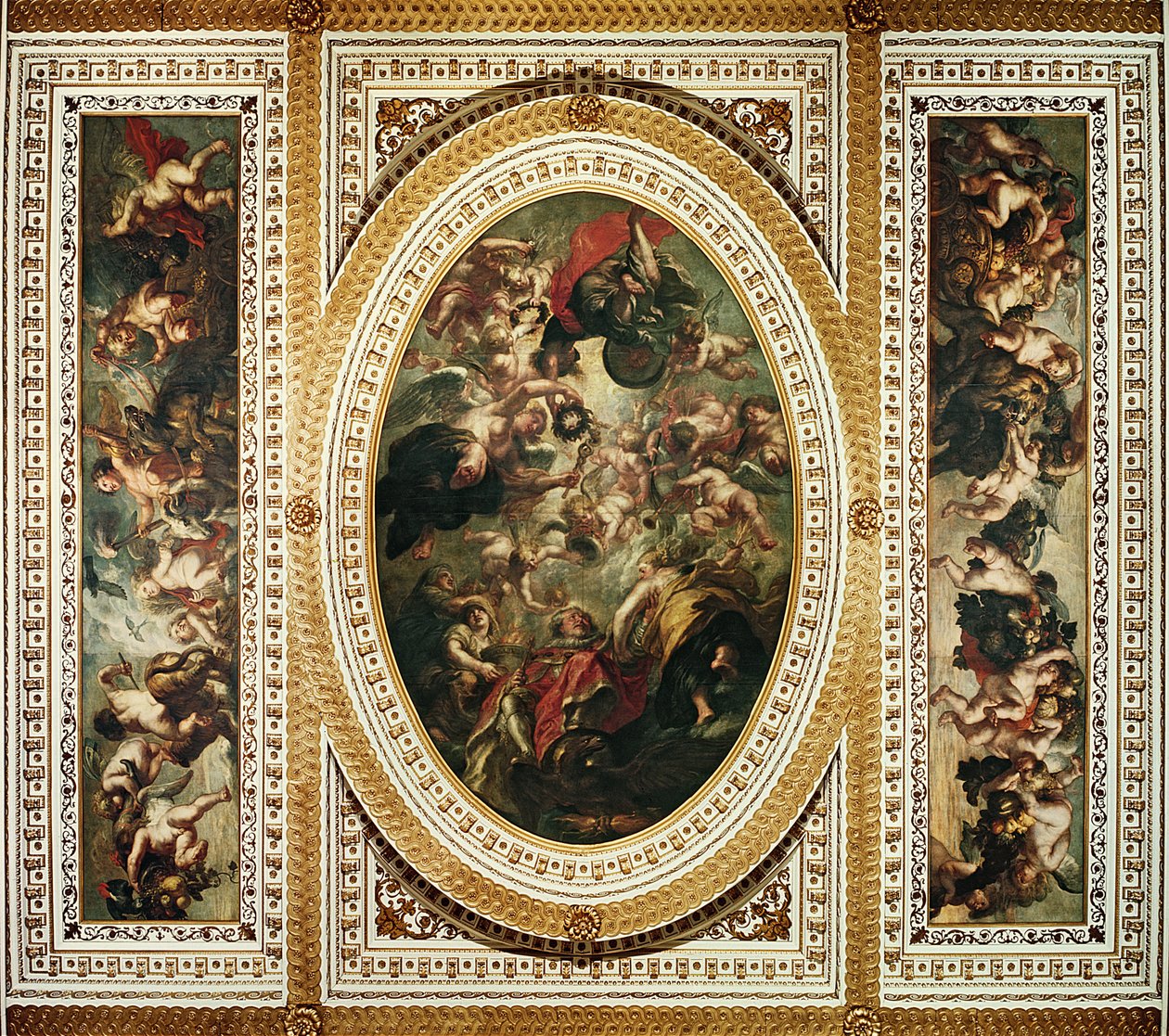 The Whitehall Ceiling: The Apotheosis of James I (1566-1625) 1632-34 od Peter Paul Rubens