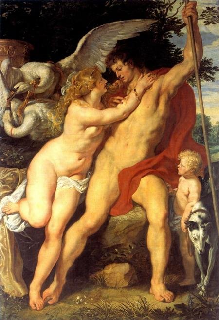 Venuše a Adonis od Peter Paul Rubens