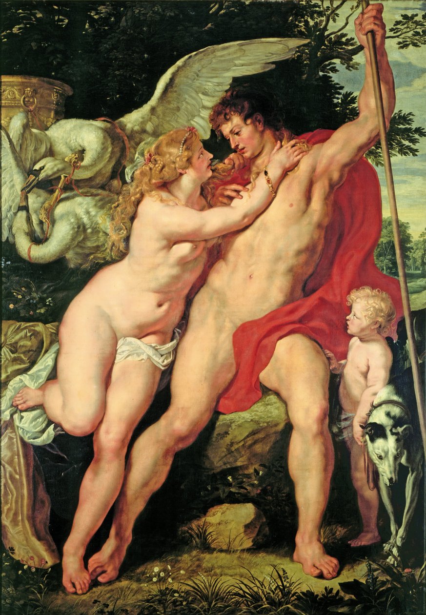 Venuše a Adonis od Peter Paul Rubens