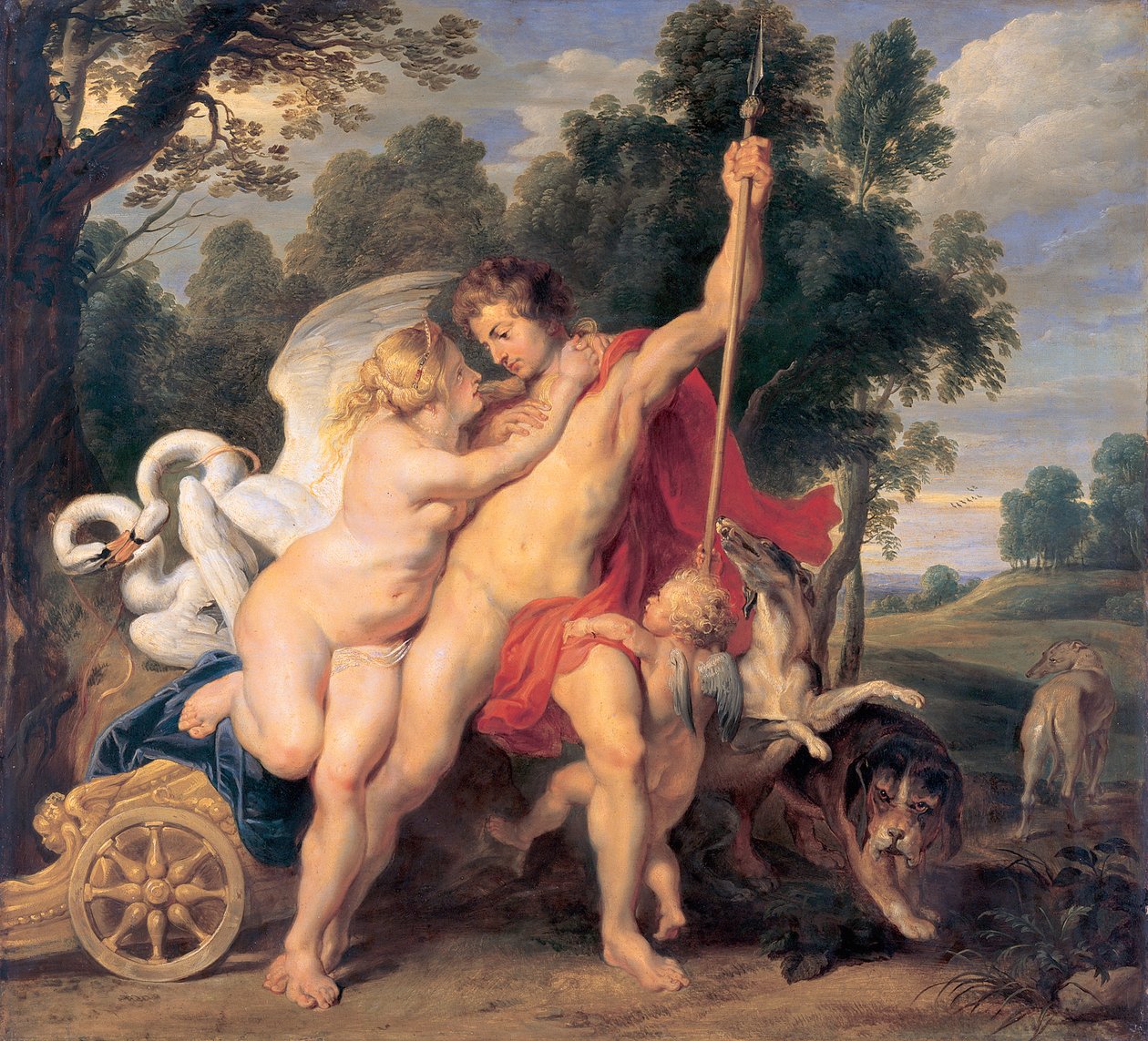 Venuše a Adonis od Peter Paul Rubens