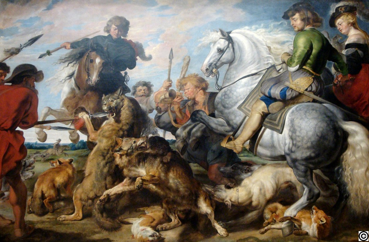 Lov na vlka a lišku od Peter Paul Rubens