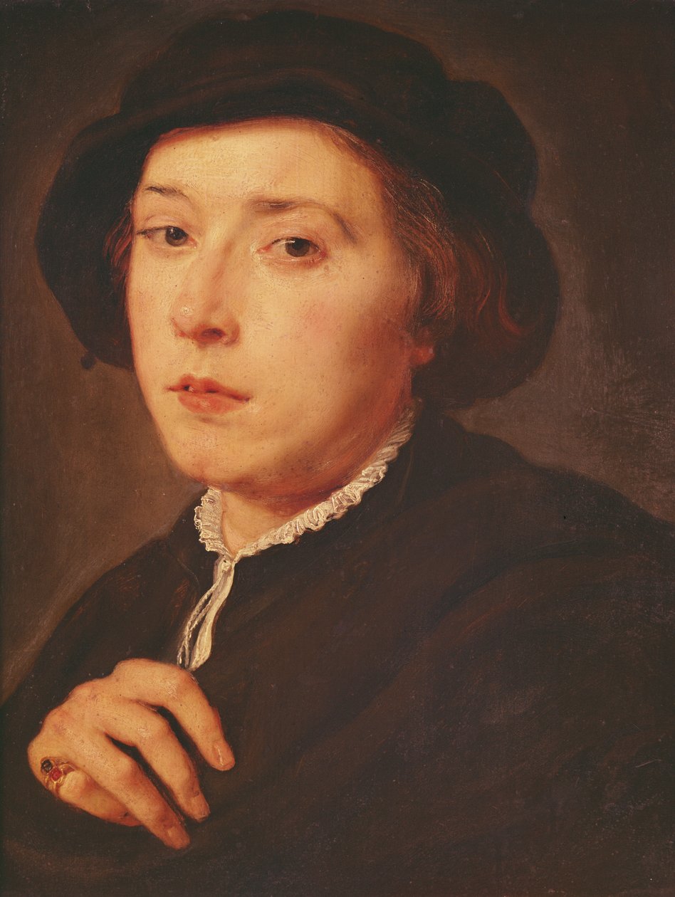 Mladý muž s černým kloboukem, 1615-18 od Peter Paul Rubens