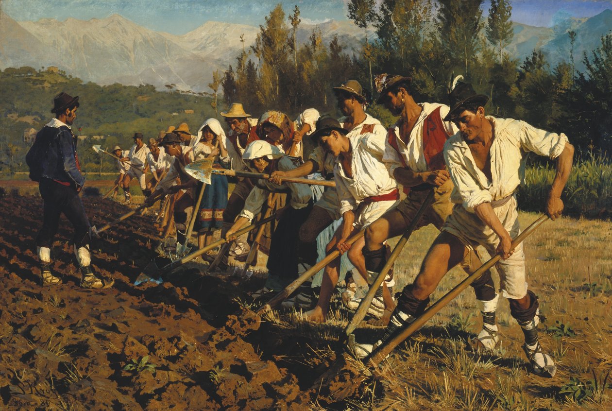Italští terénní pracovníci od Peder Severin Krøyer