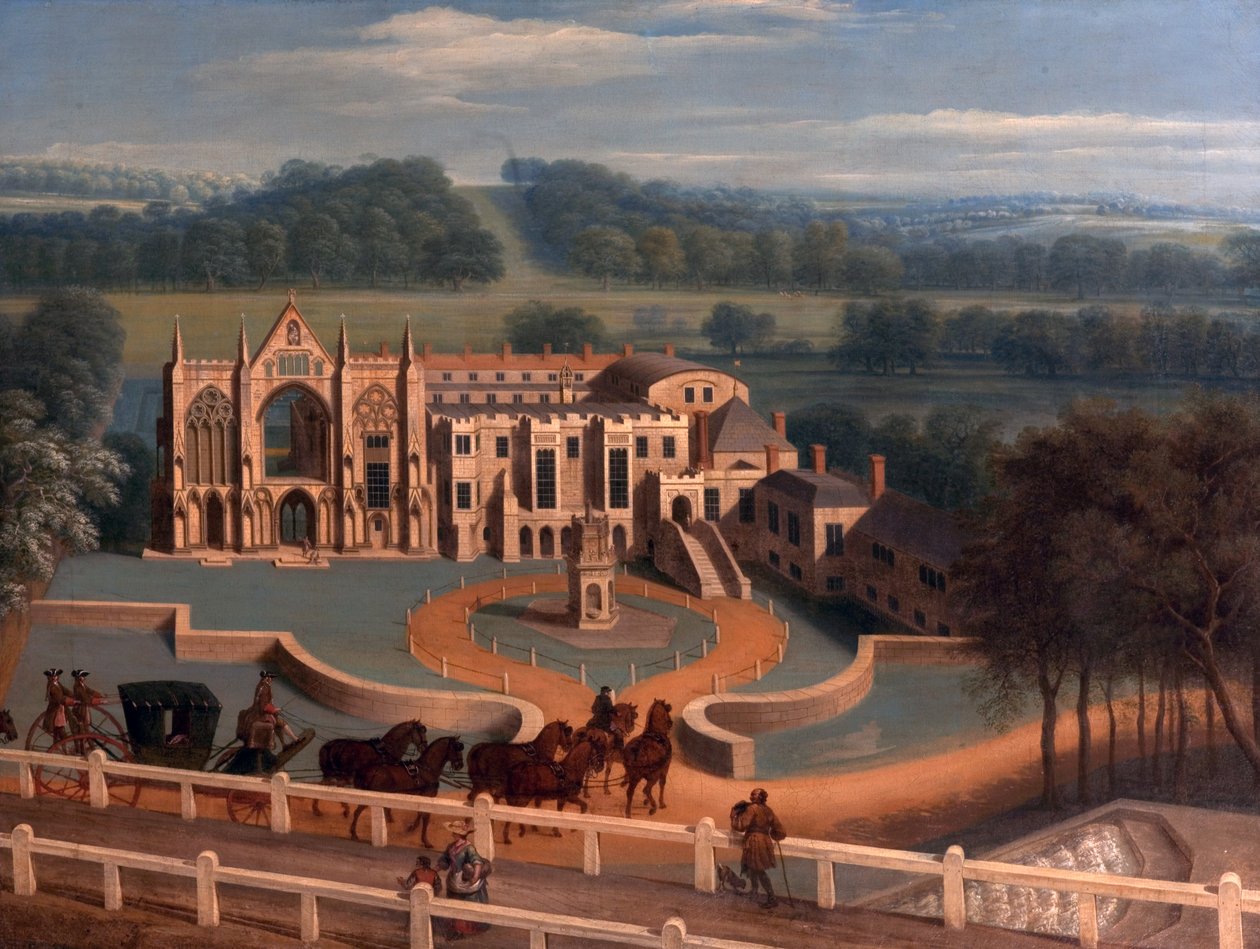 Newstead Abbey, Nottinghamshire, West Aspect, 1730 od Peter Tillemans