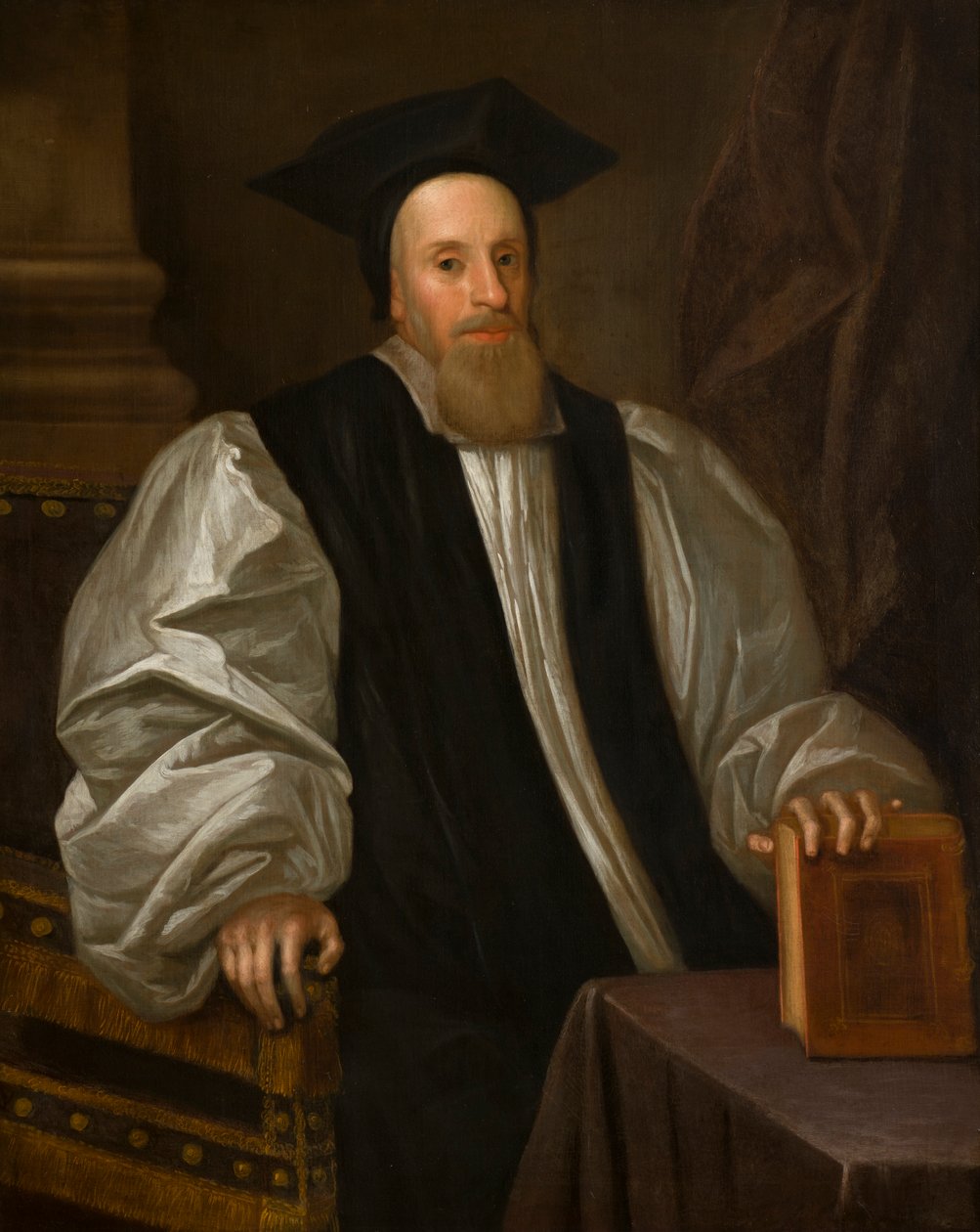 Portrét Johna Bridgemana, biskupa z Chesteru (1577-1652), kolem 1638-52 (olej na plátně) od Peter (attr.to) Lely