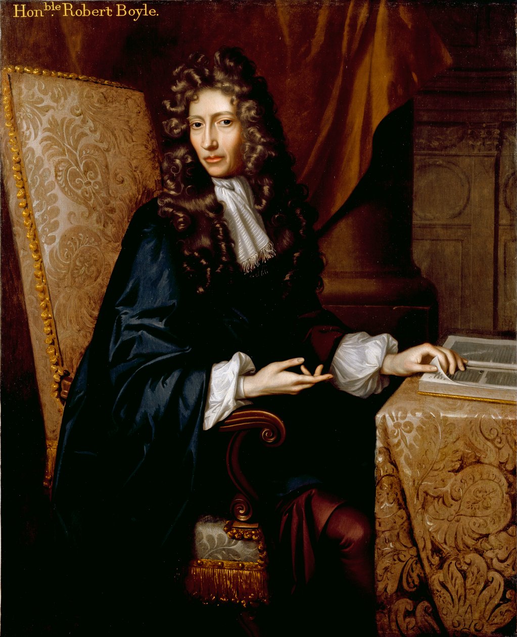 Portrét Hon. Robert Boyle, kolem roku 1689 (olej na plátně) od Peter (school of) Lely
