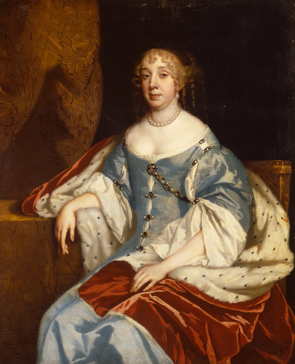 Portrét Anne Lady Rivers (olej na plátně) od Peter (studio of) Lely
