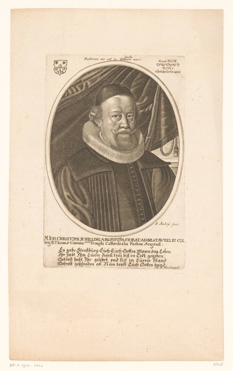 Portrét Johanna Christopha Schillinga od Peter Aubry (II)