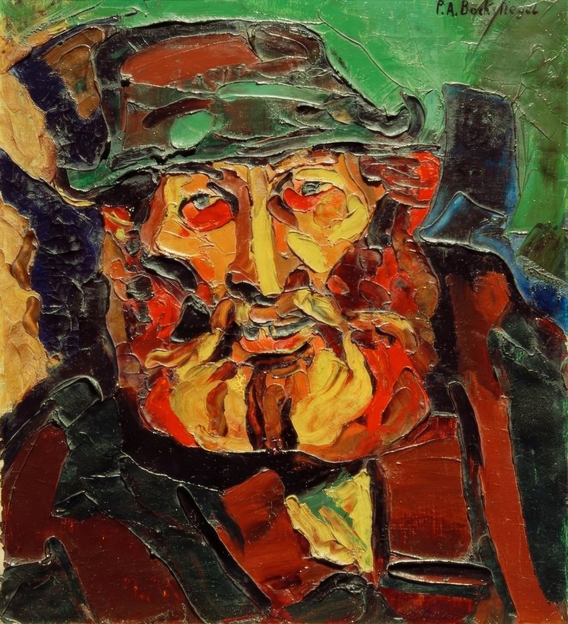 Hlava farmáře od Peter August Böckstiegel