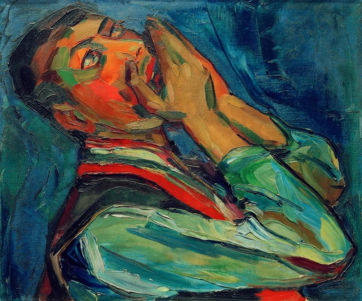 Hráč na harmoniku od Peter August Böckstiegel