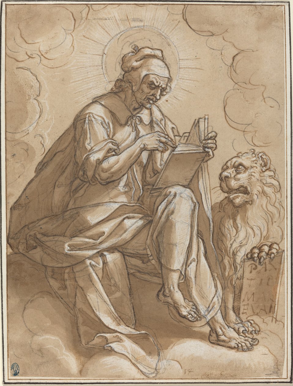 Svatý Marek evangelista od Peter Candid after Heinrich Aldegrever after Georg Pencz