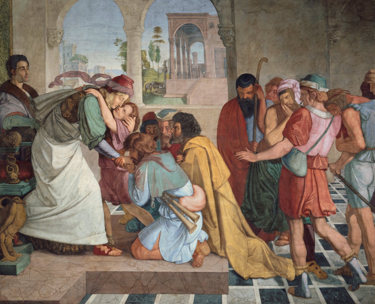 Joseph se zjevuje svým bratrům, 1817 od Peter Cornelius von