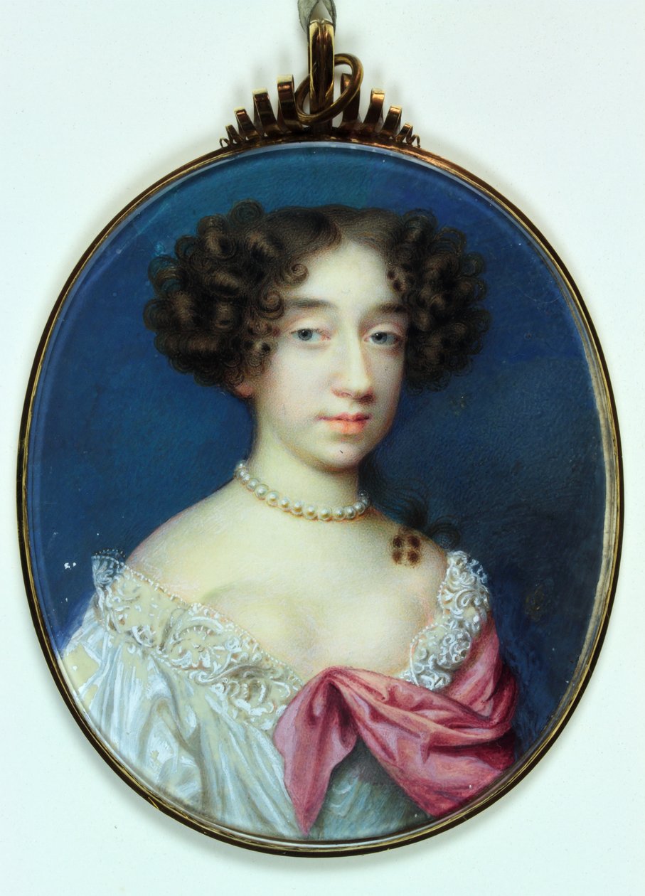 Lady Elizabeth Cavendish, vévodkyně z Albemarle a vévodkyně z Montagu (akvarel na slonovině) od Peter Cross