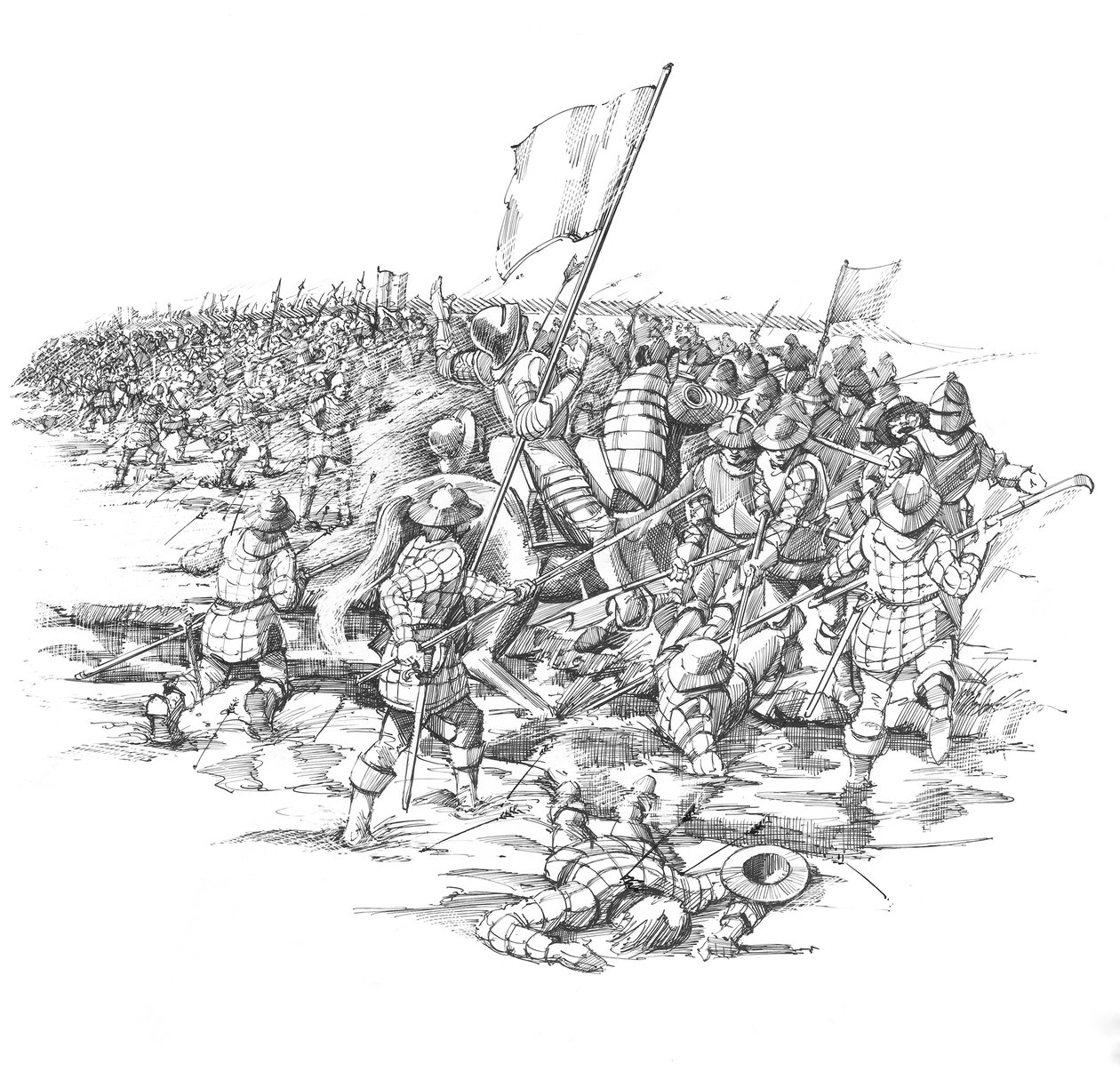 Bitva u Blore Heath, Staffordshire, 1459 od Peter Dunn