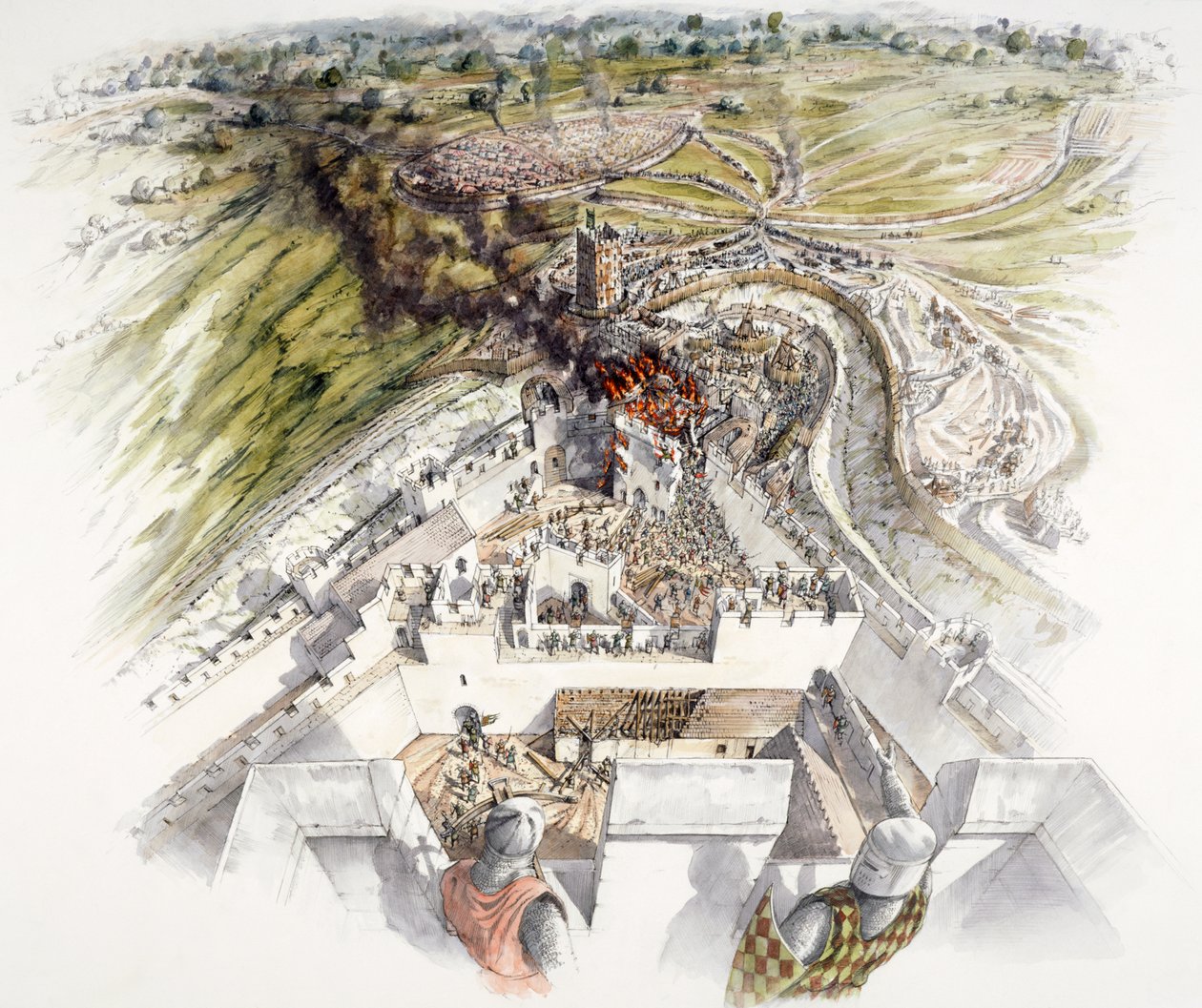 Dover Castle obležení, 1216, c1990-2010 od Peter Dunn