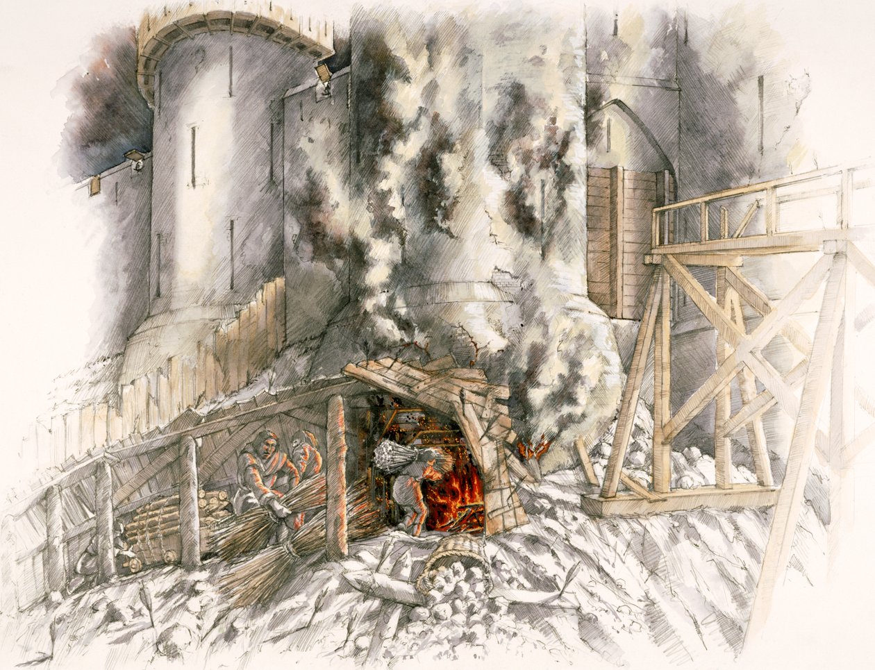 Dover Castle obležení, 1216, c1990-2010 od Peter Dunn