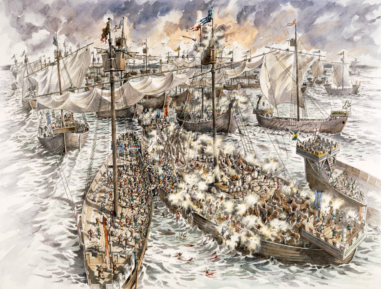 Dover Castle obležení, 1216, c1990-2010 od Peter Dunn