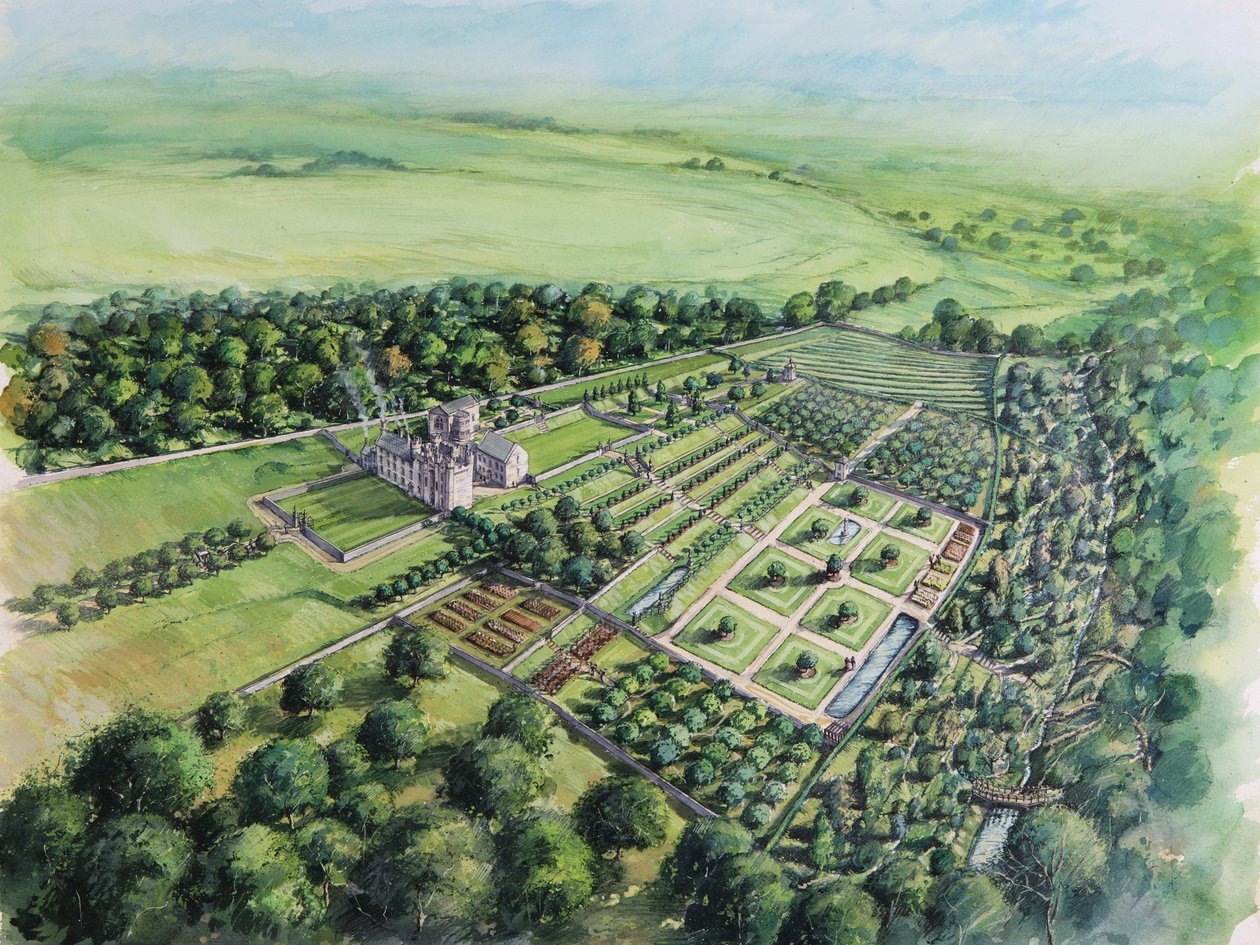 Hrad Hylton, začátek 18. století, c1980-2010 od Peter Dunn