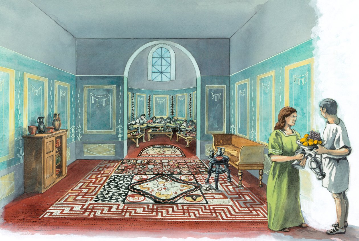 Lullingstone Roman Villa, circa 2nd-5th století, c1980-2010 od Peter Dunn