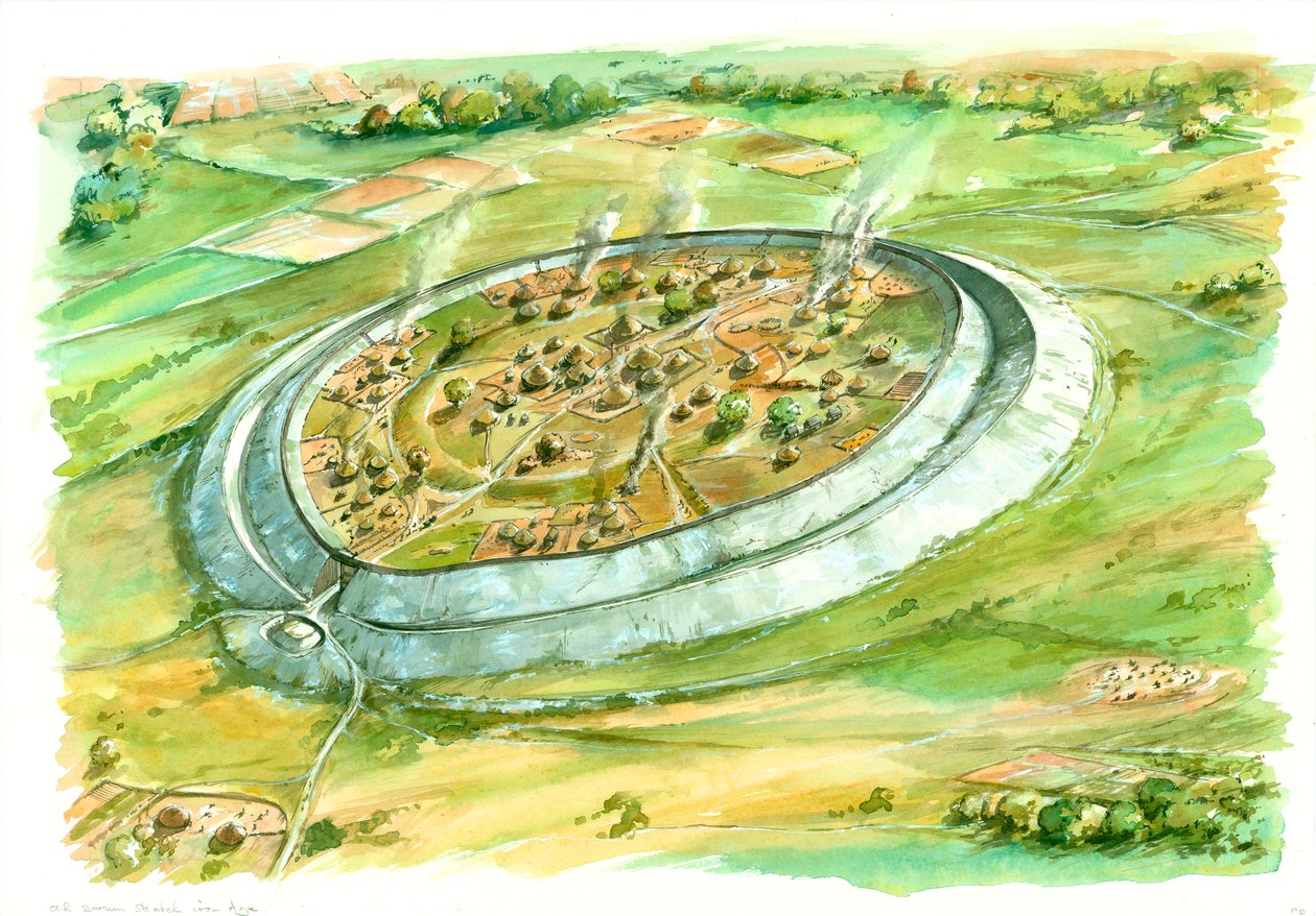 Old Sarum, doba železná, c1990-2010 od Peter Dunn