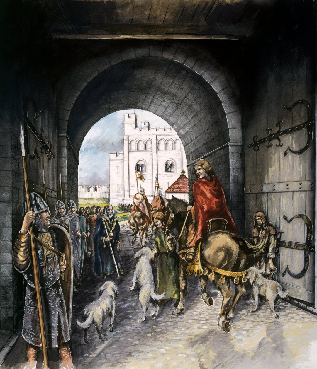 Starý vchod do vrátnice Sarum, 1140, c1990-2010 od Peter Dunn