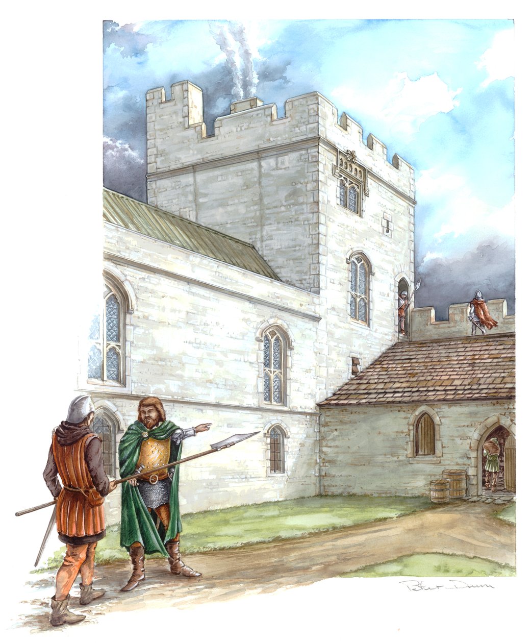 Hrad Portchester, polovina 14. století, c1990-2010 od Peter Dunn