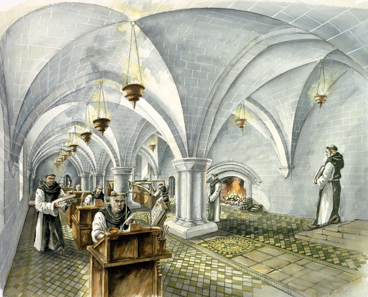 Opatství Rievaulx, 13. století, c1990-2010 od Peter Dunn