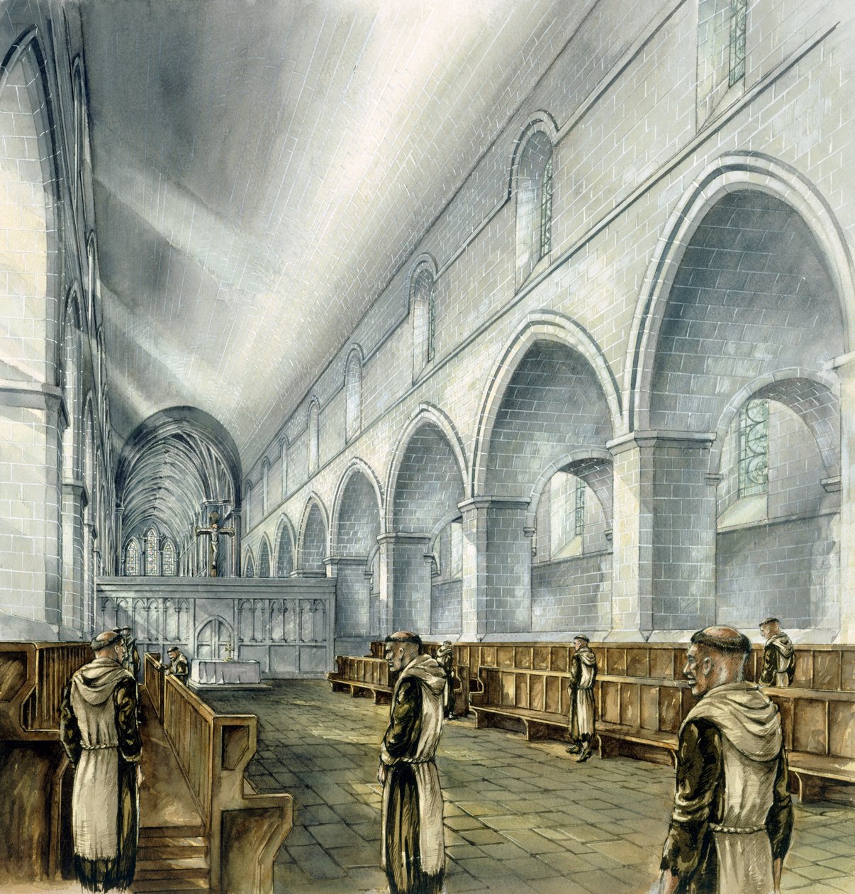 Opatství Rievaulx, 13. století, c1990-2010 od Peter Dunn