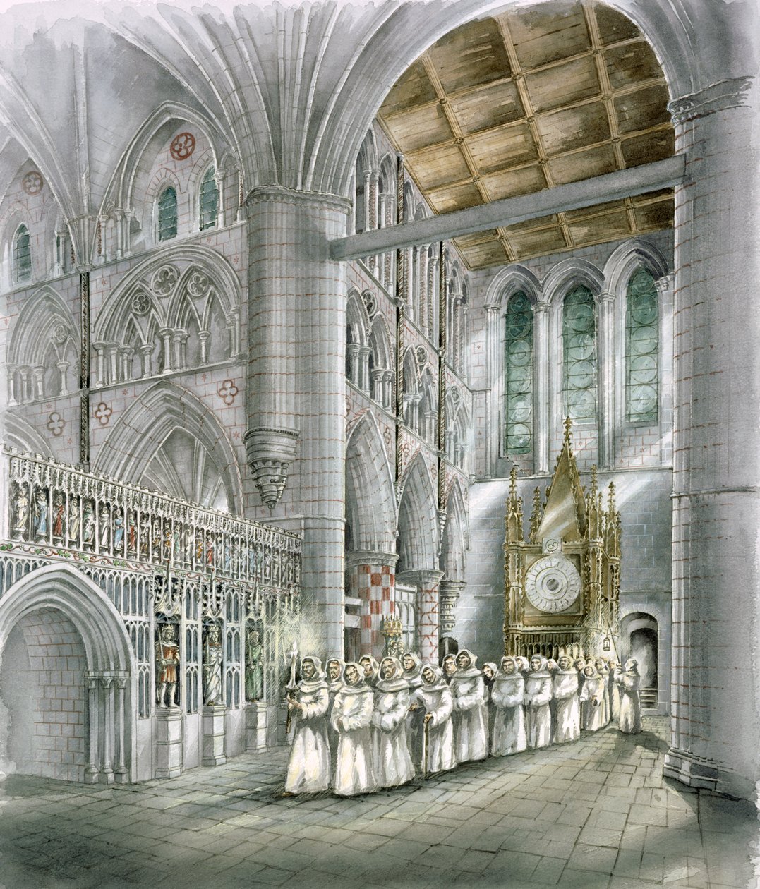 Opatství Rievaulx, 15. století, c1990-2010 od Peter Dunn