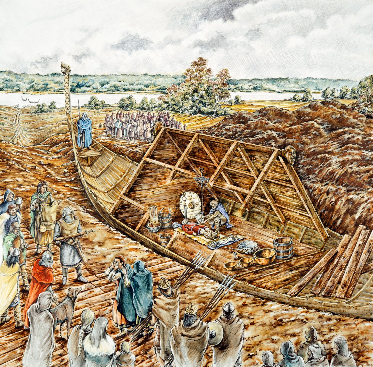 Pohřeb lodi Sutton Hoo, 7. století, 1990-2010 od Peter Dunn