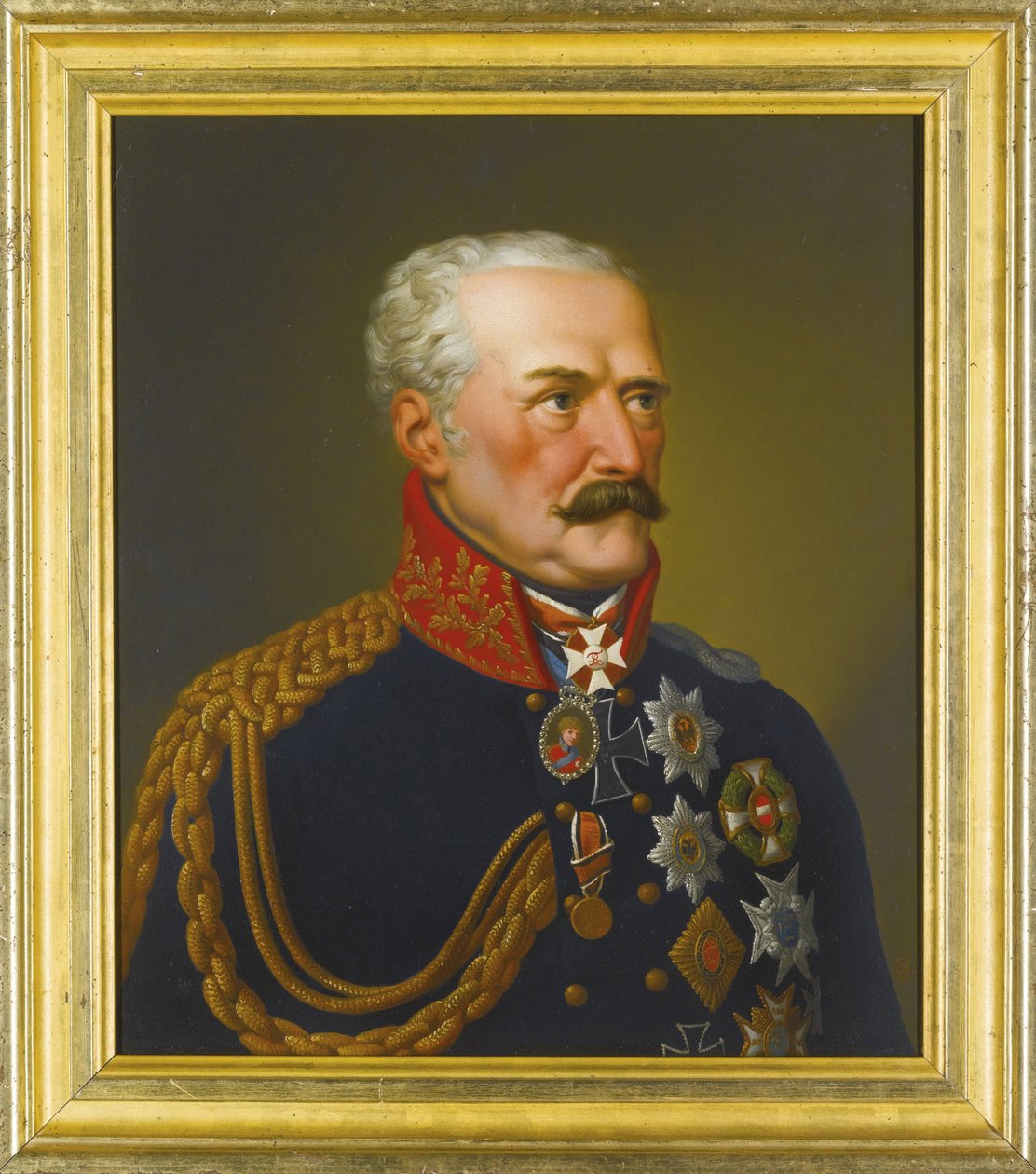 Gebhard Leberecht von Blucher, kníže de Wahlstatt - Portrét Gebharda Leberechta von Bluecher, knížete z Wahlstattu (1742-1819) od Stroehlinga, Eduarda (1768-1826), - Olej na mědi, 36,5x31,5 - soukromá sbírka od Peter Eduard Stroehling